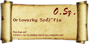Orlovszky Szófia névjegykártya